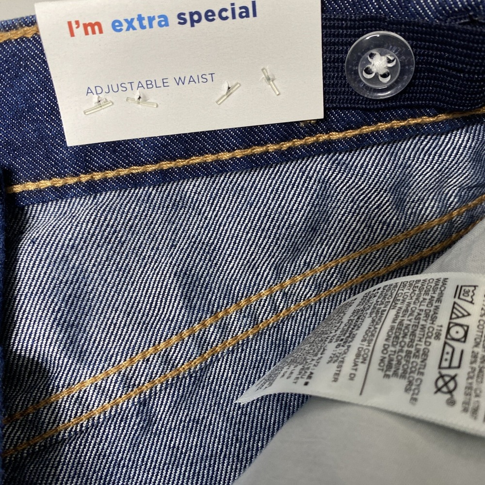 OLD NAVY Girls Blue Denim Frayed Hem High Rise Adjustable Waist Shorts Size 12 - Picture 10 of 11